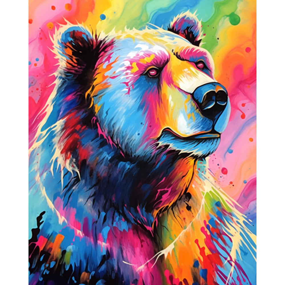 Colorful Bear Painting By Number 2