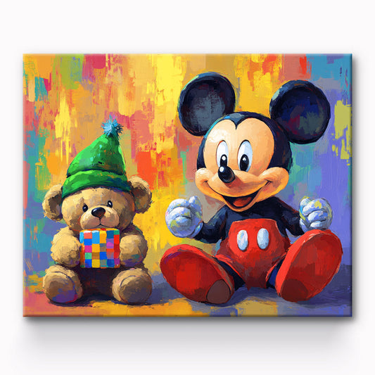 Vinnie Bear And Mickey Painting By Number 1