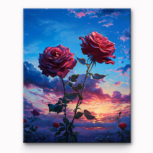 Flower Rose Painting By Number 1