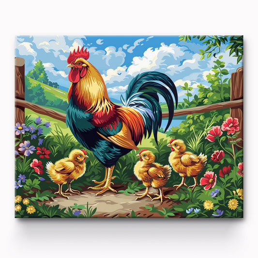 Chickens Painting By Number 1