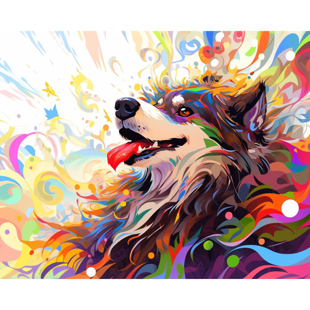 Colorful Dog Painting By Number 2