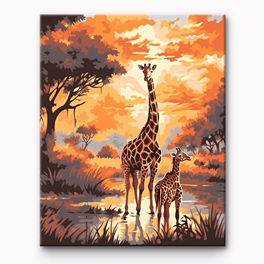 Giraffe Painting By Number 1