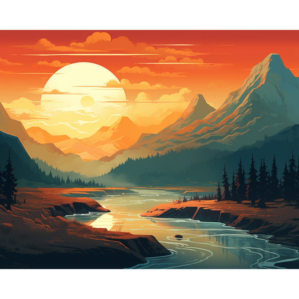 Sundown Painting By Number 2