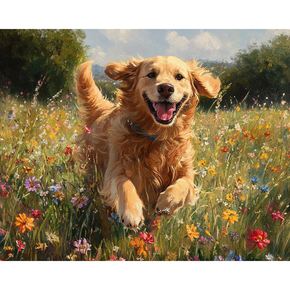Happy Dog Painting By Number 2