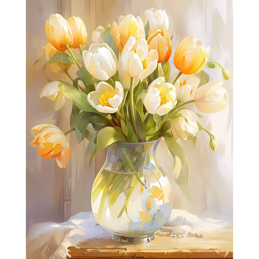 Flower In A Vase Painting By Number 2