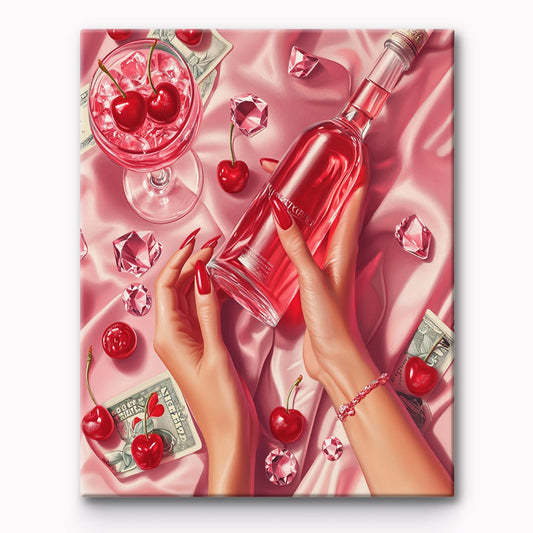 Pink Game Night Painting By Number 1