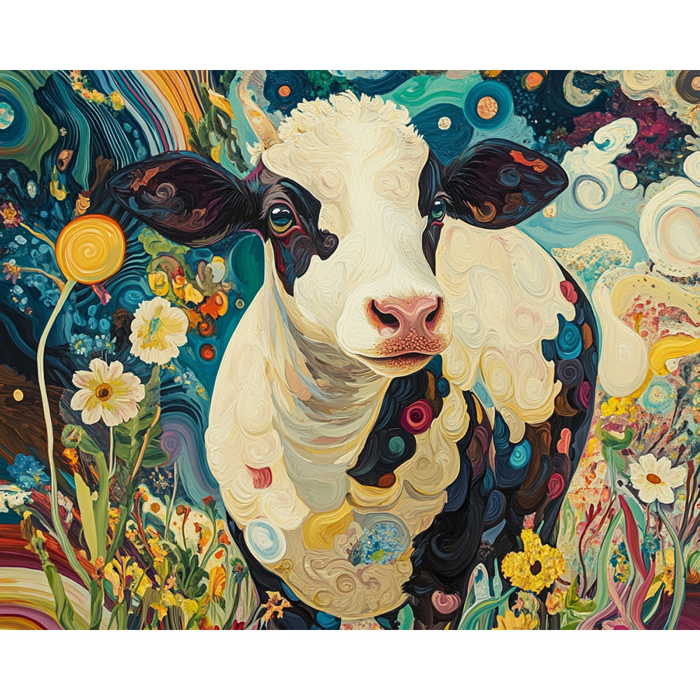 Cow Portrait Painting By Number 2