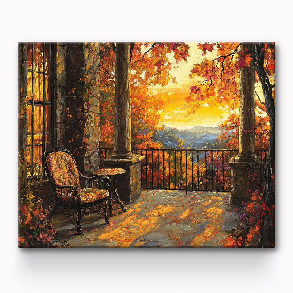 Autumn Courtyard Painting By Number 1