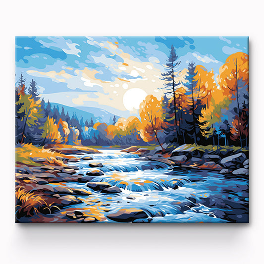 Runoff From A Stream Painting By Number 1