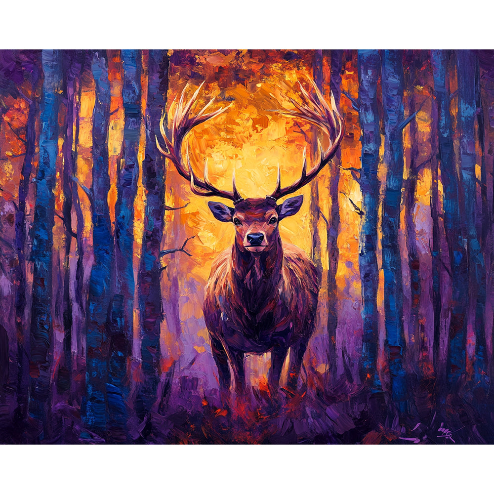 Deep Forest Deer Painting By Number 2