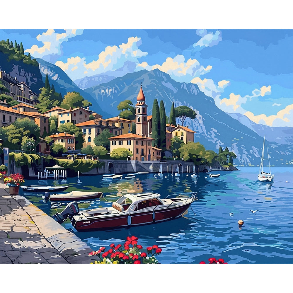 Seaside City Painting By Number 2