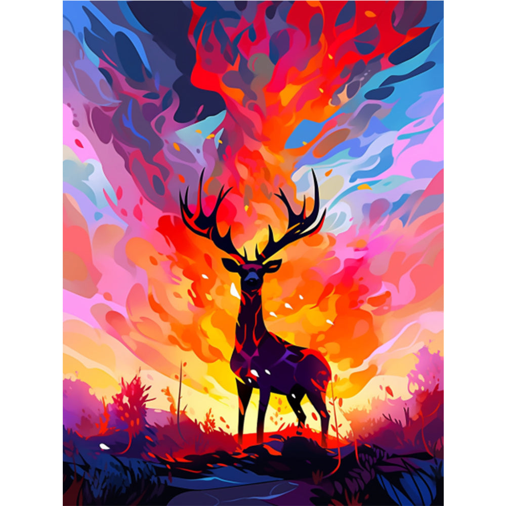 Colorful Deer Painting By Number 2