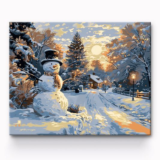 Snowman Painting By Number 1