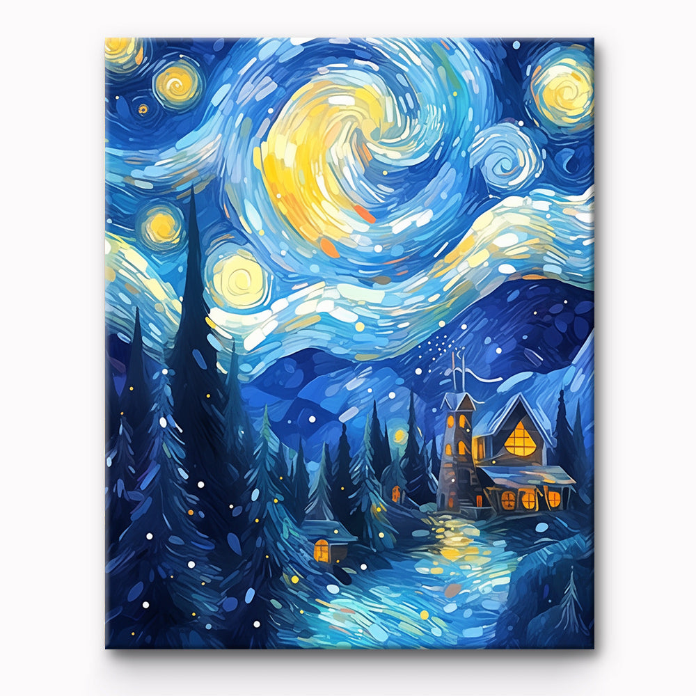 Stars House Painting By Number 1