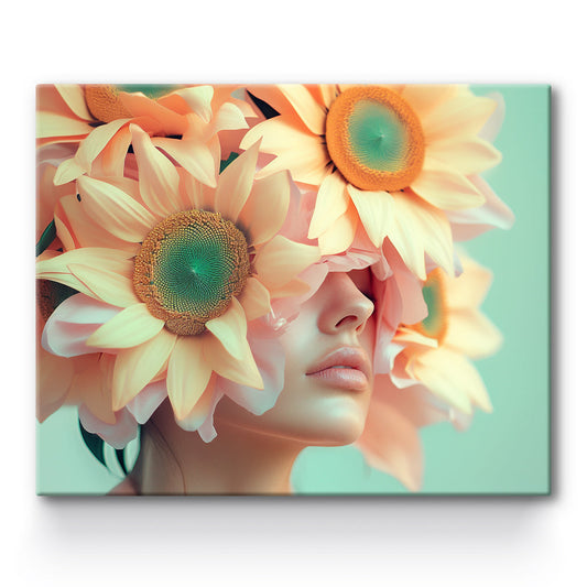 Chrysanthemum Flower Girl Painting By Number 1