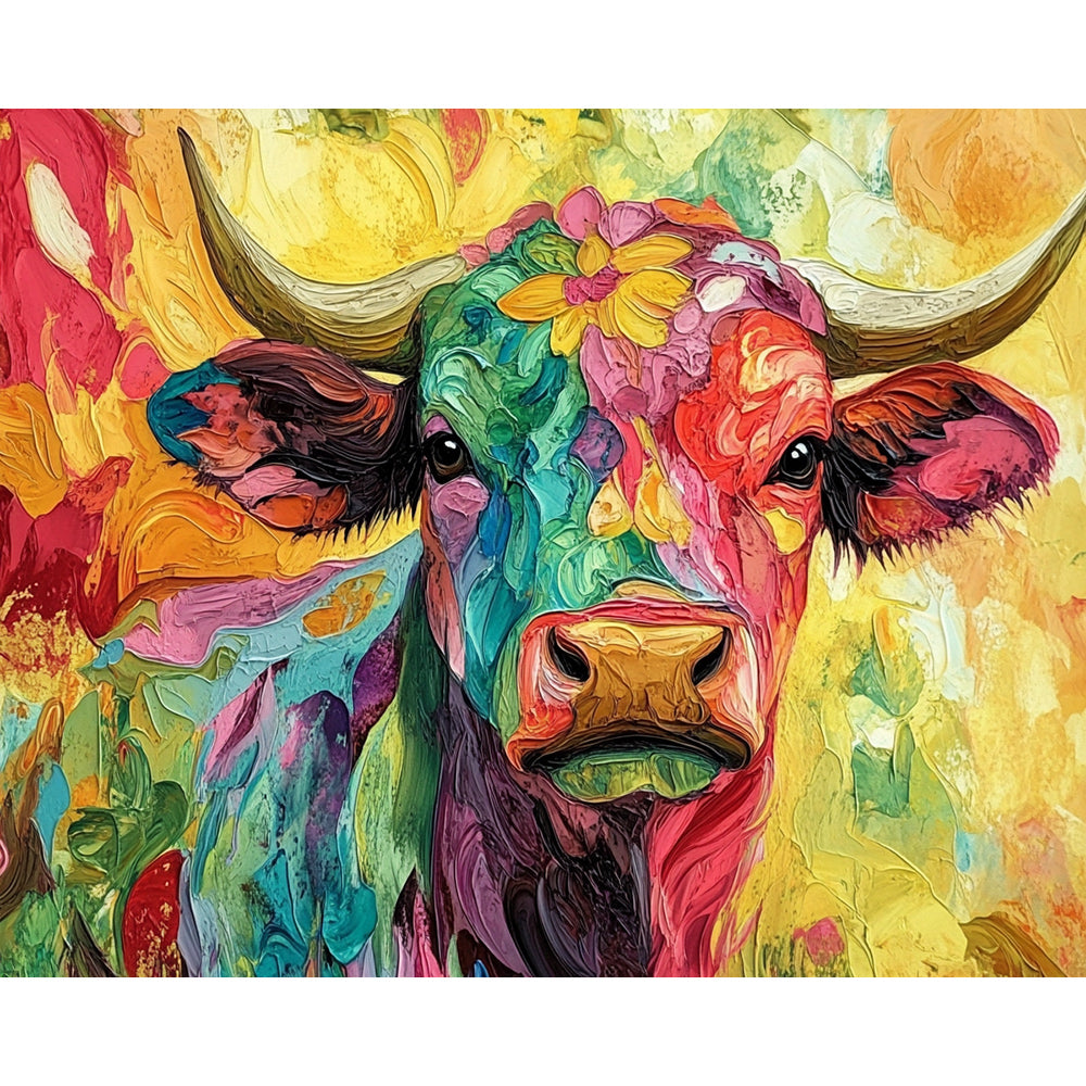 Cow Portrait Painting By Number 2