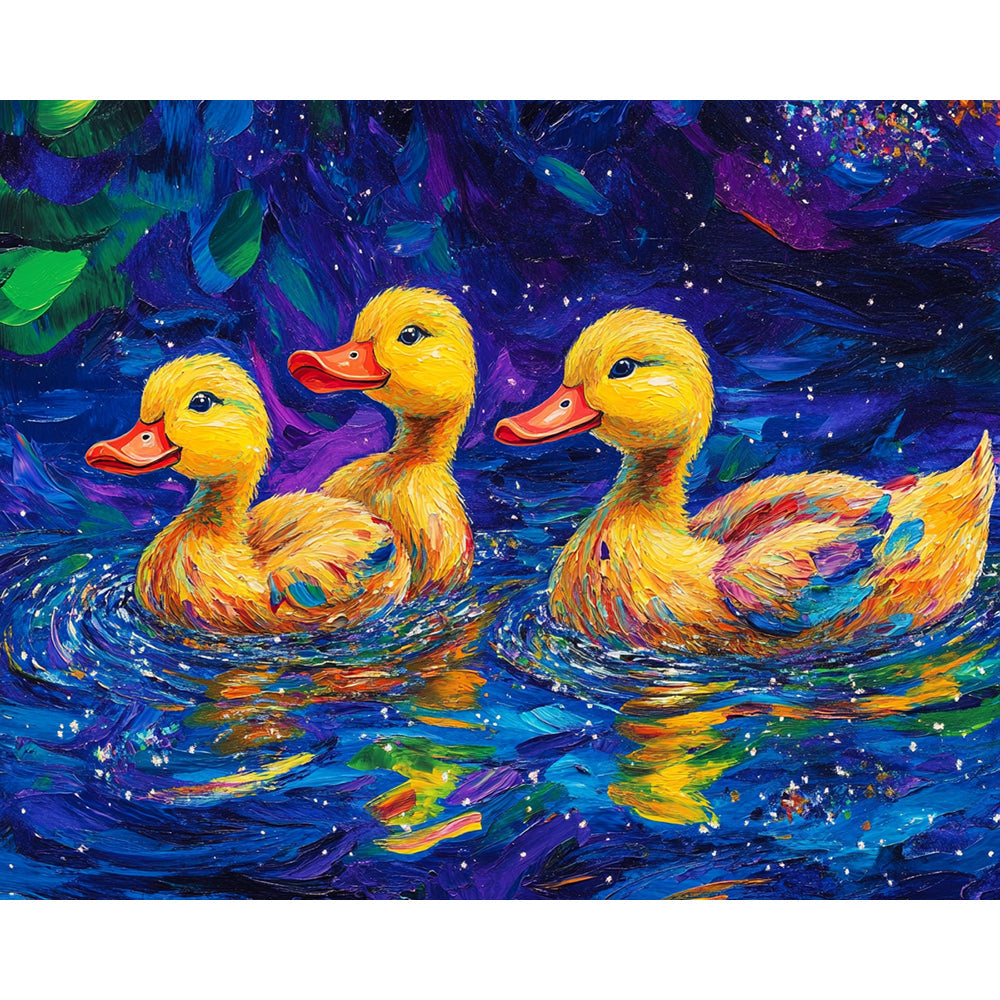 Three Ducks Painting By Number 2