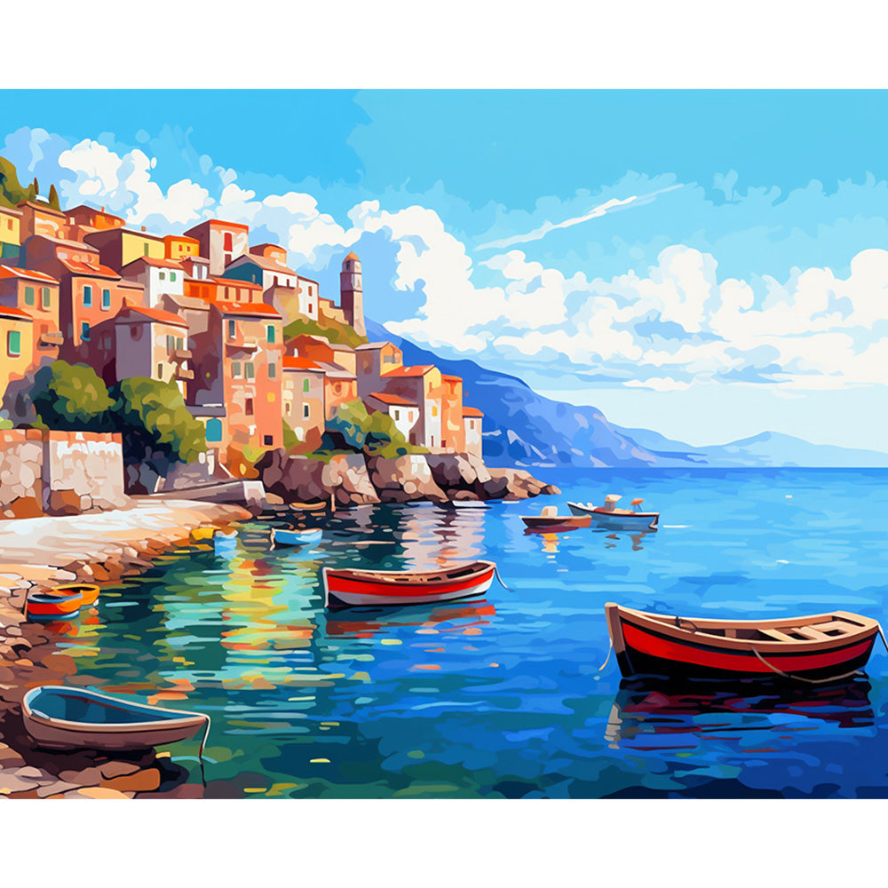 Seaside City Painting By Number 2