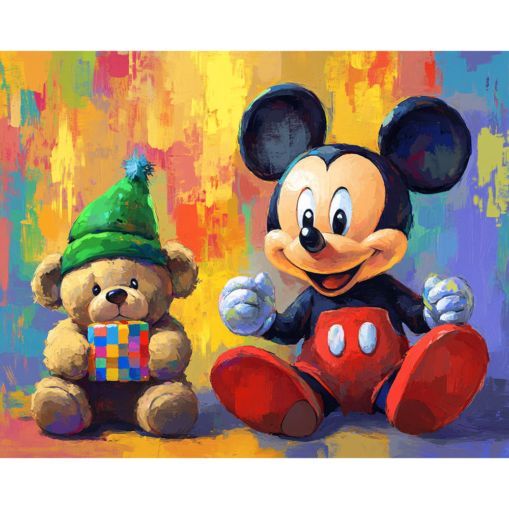 Vinnie Bear And Mickey Painting By Number 2