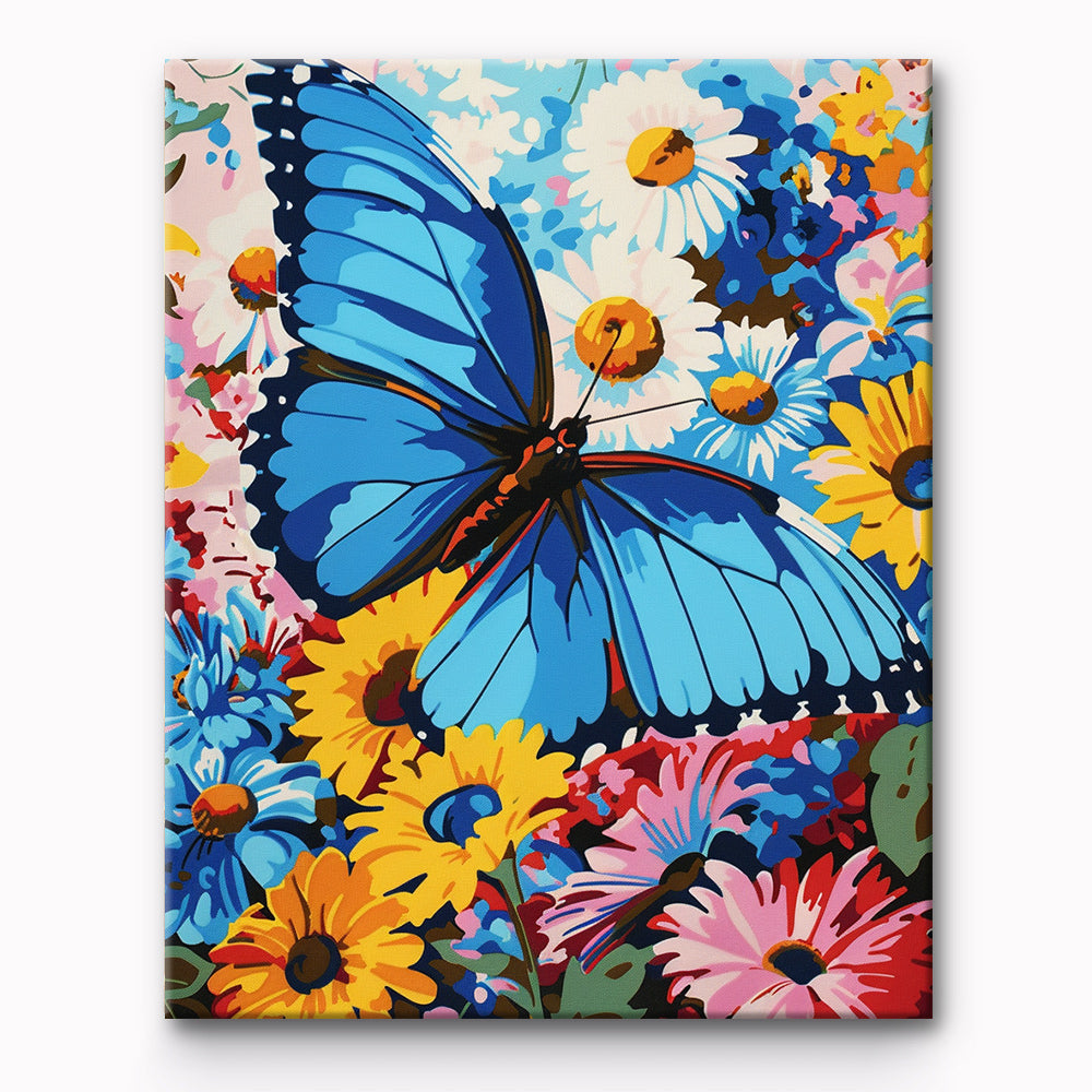 Butterfly in the Flower Painting By Number 1